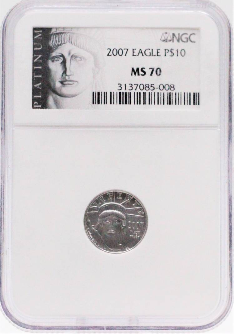 2007 NGC MS70 $10 Platinum American Eagle